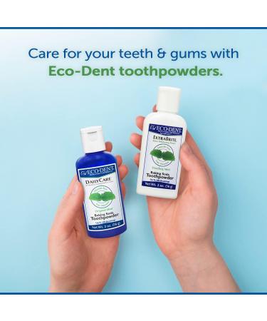 Eco-Dent DailyCare Baking Soda Toothpowder - Minty Fresh Travel Size Toothpaste Powder - Pack of 6, SLS & Fluoride-Free with Minerals and Essential Oils - 2 Oz Ea - Buy Online on GoSupps.com