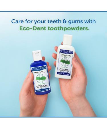 EcoDent Daily Care Tooth Powder - Fluoride Free with Low Abrasion Baking Soda - Original Mint Flavor (3 Pack-2 oz Each) - Buy Online on GoSupps.com