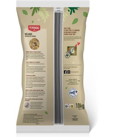 Tyrol - Mix of Sky Birds and Wild Birds Seeds 10 kg - Outdoor Bird Food for Robin Finch Tit - Bag of Bird Seeds - Buy Online on GoSupps.com