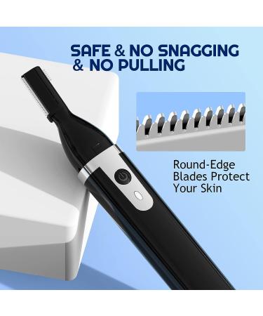 Dapsang Electric Eyebrow Trimmer for Men - Rechargeable Facial Hair Shaver and Detail Trimmer with Replacement Blade in Black - Buy Online on GoSupps.com