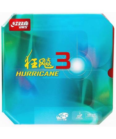 SixBuys DHS Hurricane 3 NEO Table Tennis Rubber Sheet - 40 Degree Hardness, 2.15mm, Black Color - Buy Online on GoSupps.com