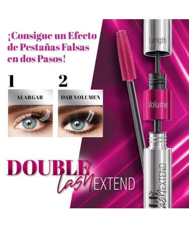 FARMASi Double Lash Extend Black Mascara - Volumizing & Lengthening Formula with Rotating Silicone Brush - Buy Online on GoSupps.com