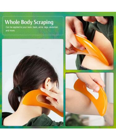 Gua Sha Massage Device with Resin Handle - Anti-Cellulite Tool for Back Neck Legs & Face | Body Shaping Massage - Buy Online on GoSupps.com