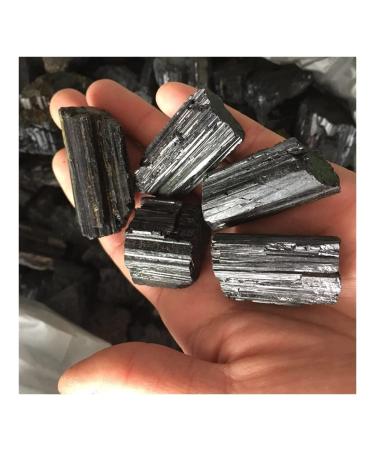 Stone Crafts Natural Black Tourmaline Crystal Gemstone Reiki raw Crystal Stone Natural Luster