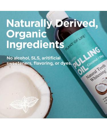 Plant of Life Pulling Oil | Natural Daily Oral Care | Ayurvedic Formula | Coconut + Mint | Gentle Formula & Freshen Breaths | 8 oz (240mL) - Buy Online on GoSupps.com