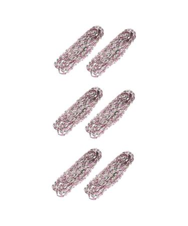 NUOBESTY 6 Pcs Floral Water Soluble Lace Decor Ribbon Childrens Crown Wedding Rose Trim Flowers Bride Roses Pinkx3pcs 1.2X450CMx3pcs