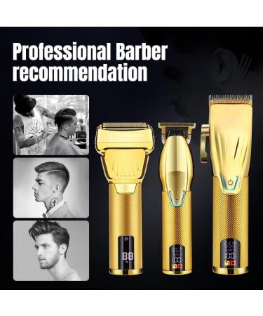 EVRWO Hair Clippers for Men Professional Hair Clippers Trimmer for Men Cordless Beard Trimmer Foil Shaver/Razor Electric Hair Grooming Set Gifts Gold - Buy Online on GoSupps.com