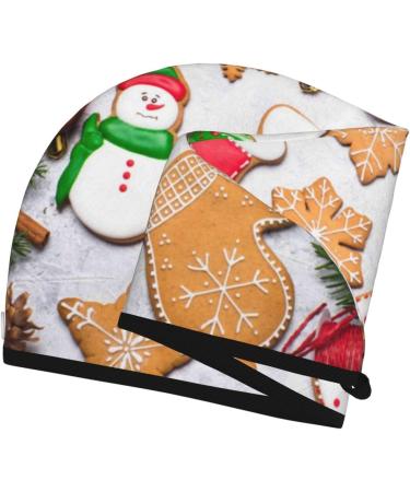 Christmas Gingerbread Cookies Microfiber Hair Towel | Soft Super Absorbent Coral Velvet Wrap for All Hair Types - Buy Online on GoSupps.com