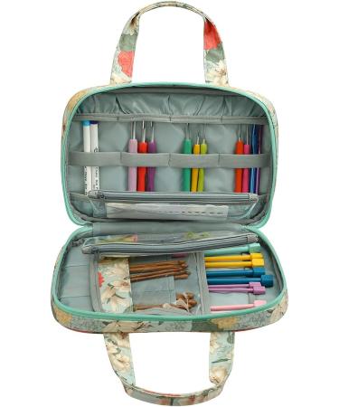 Home Sewing Kit Organizer Bag - Green Empty Case for Yarn, Needles, Hooks & Thread - DIY Craft Supplies Storage - Buy Online on GoSupps.com