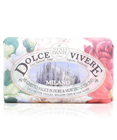 Dolce Vivere Milano Lily Of The Valley  Willow Tree & Oak Musk Fine Natural Soap Bar  250 g