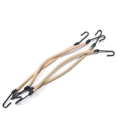 Minkissy 20PCS Ponytail Hooks - Elastic Rubber Hair Bands & Bungee Cords for Women & Girls (Apricot Beige 12.5cm) - Perfect Hair Tie Ropes - Buy Online on GoSupps.com