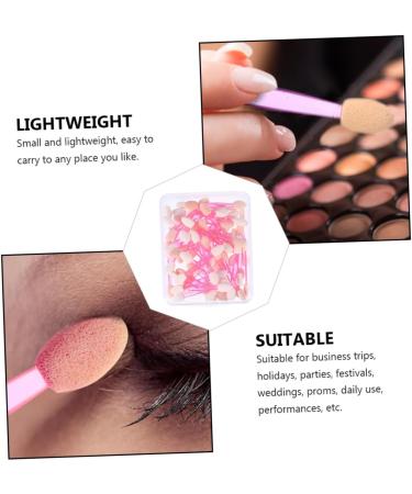 Baluue 50pcs Double Ended Eyeshadow Brush Eye Makeup Tools Makeup Eyeshadow Face Powder Kit Pink Plastic - Buy Online on GoSupps.com