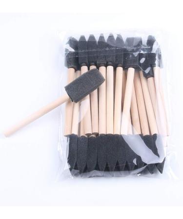 20pcs 1 Inch Black Foam Paint Brush Set for Art Projects, Acrylics, Stains, Varnishes, Crafts - Buy Online on GoSupps.com