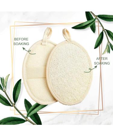 Eponge Loofah Douche 4 Pi ces Eponge Naturelle de Luffa Exfoliante ponge de Douche R utilisable Gants de Gommage avec Bande lastique Pour Visage Corps - Buy Online on GoSupps.com