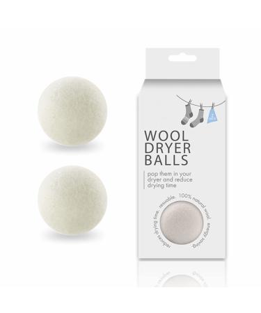 Wool Dryer Balls Reusable Tumble Balls for Cloth Cleaning Anti Static Natural Fabric Softener White 100% Natural Organic Laundry Balls Reduce Dry Time Noise Wrinkle and Energy 7cm (2) - Buy Online on GoSupps.com