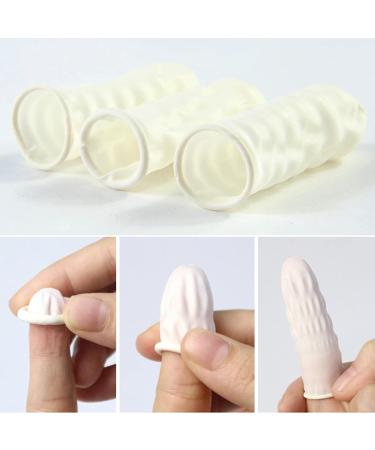 200pcs Disposable Rubber Finger Cots - Latex Anti-Static Covers for Nail Art - Natural Finger Gloves - Buy Online on GoSupps.com