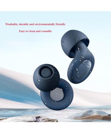 Noise-Canceling Sleep Earplugs - 45 DB Noise Reduction Washable & Eco-Friendly Sleep Aid (Quiet Blue - Buy Online on GoSupps.com