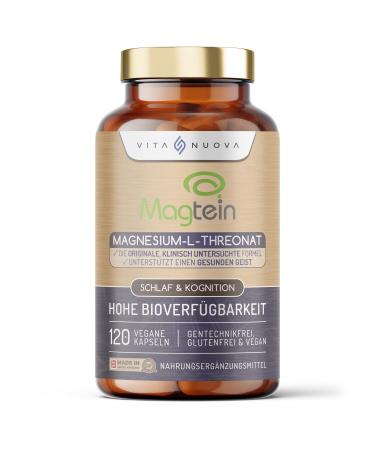 MAGEN Magnesium L-Threonate-120 capsules-2100 mg per serving-151 mg magnesium-high bioavailability-without additives-GMP quality security-vegan (120 capsules)