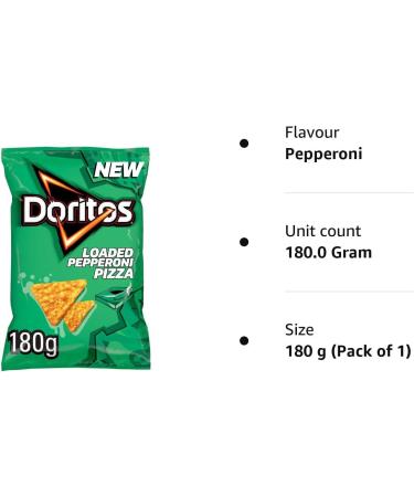 Doritos Loaded Pepperoni Pizza 180g - Delicious Snack for Pizza Lovers - Buy Online on GoSupps.com