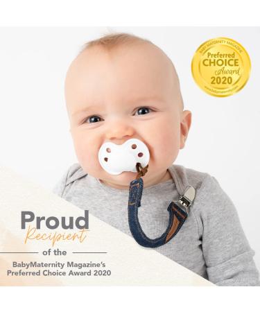 BooginHead Luxe Pacifier Holder - Gold Sparkles | Baby Pacifier Clip - Buy Online on GoSupps.com