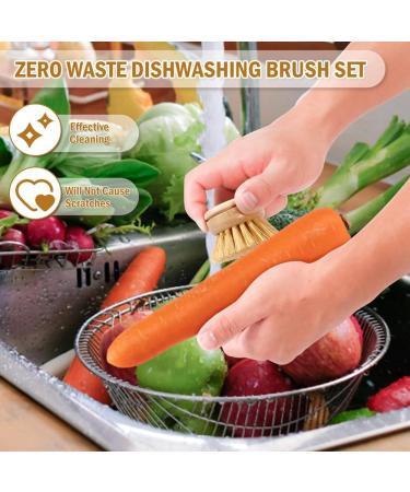 tibiu 6Pcs Soft Sisal Bristle Dish Natural Washing Brush Eco-Friendly Washing Up Brush Replacement - Buy Online on GoSupps.com