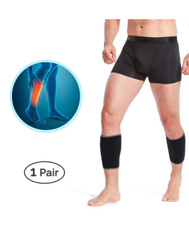 Neotech Care Calf Support Sleeve - Elastic & Breathable Knitted Fabric - Medium Compression - Black Colour (Size S 1 Pair) S (1 Pair) 2 - Buy Online on GoSupps.com