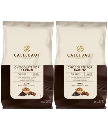 Callebaut 45.4% Dark Chocolate Chunks 2.5kg (Pack of 2)
