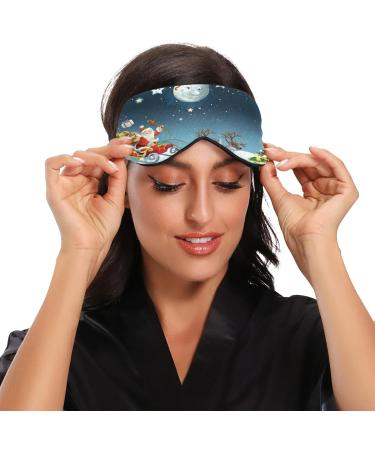 Xigua Christmas Snow Moon Breathable Sleeping Eye Mask | Cool Feeling | Elastic Contoured Blindfold for Summer Rest | Men & Women Travel - Buy Online on GoSupps.com