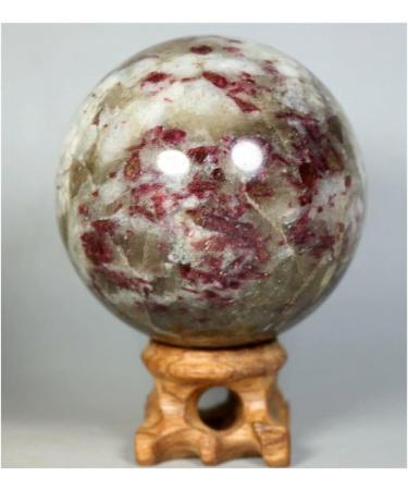 Natural Crystal Rough Natural Red Tourmaline Quartz Crystal Stone SphereBall - Buy Online on GoSupps.com