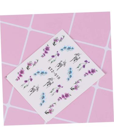 BIUDECO 1 Sheet Manicure Stickers Decal Stickers Flower Sticker Decorate Nail - Buy Online on GoSupps.com