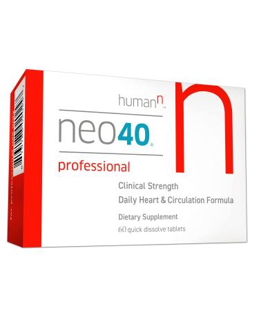 Neo40 Professional - Nitric Oxide Booster with Methylfolate - Natural Blood Pressure Supplement - May Help Support Healthy Blood Pressure, Circulation and Cardiovascular Health - 60 Tablets