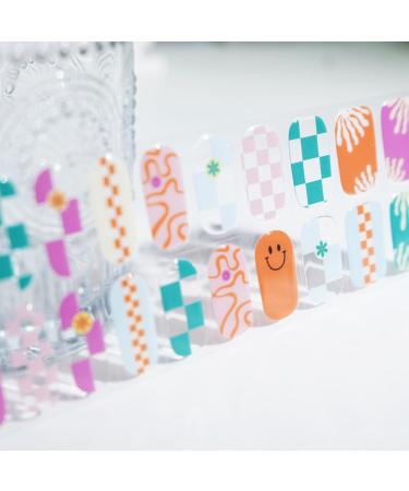 Shop Semi Cured Gel Nail Strips - 20pcs Salon Quality DIY Stickers | Glossy Orange & Easy Application - Perfect for Any Nail Lamp - Buy Online on GoSupps.com