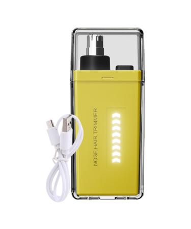Nose Hair Trimmer Rechargeable Nose Trimmer | Waterproof Ear Trimmer and Body Grooming Portable Nose Clippers for Men Yellow