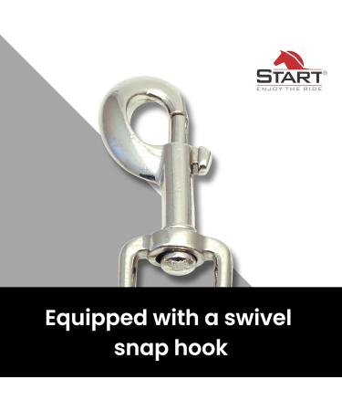 8m Equestrian Lunging Line for Horses - Soft Nylon Leash with Hand Loop & Carabiner for Floor Work - Neon Pink/White/Black - Buy Online on GoSupps.com