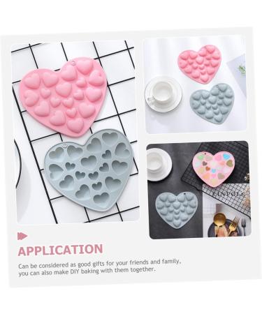 BESTonZON 8 Pcs Mold Mousse Cake Heart Keychain Chocolate Heart Firefighter Gifts Christmas Candy Heart Muffin Love Shaped Cake Mould Candy Chocolate Food Grade Silicone Halloween Jelly Bluex4pcs 17.1x15.1cmx4pcs - Buy Online on GoSupps.com
