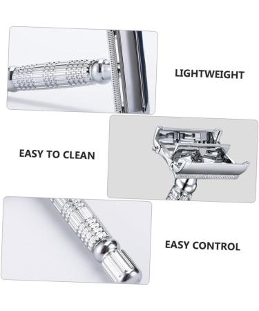 Minkissy Manual Hairdressing Razor for Men - Chrome-Plated Double-Sided Shaver & Holder | Premium Alloy Design | Ideal for Precision Shaving - Buy Online on GoSupps.com