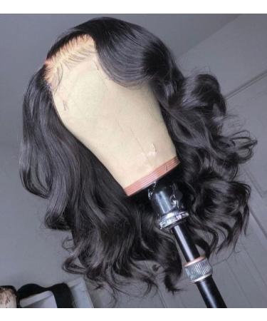 Swetcurly 16 Inch Short Bob Lace Front Wig - Glueless Natural Wave Synthetic Hair for Black Women - Buy Online on GoSupps.com