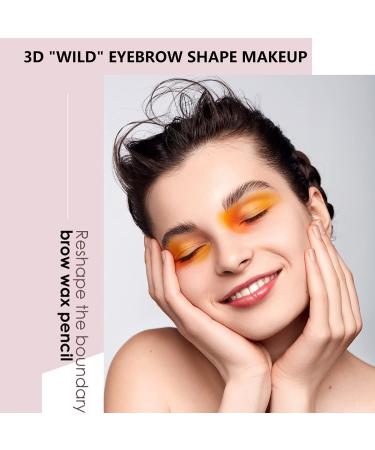 LSxia Double-headed Eye Brow Wax Pen - 2 in 1 Clear Gel Pencil with Comb, Waterproof Brow Styling for 3D Eyebrows makeup - Buy Online on GoSupps.com