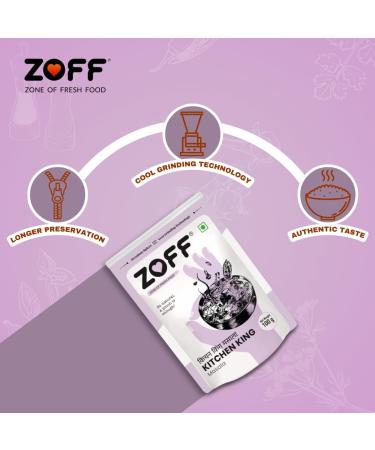 ZOFF Kitchen King Masala (100g | 3.5oz) | All Natural | Vegan | No Colors | Indian Origin - Buy Online on GoSupps.com