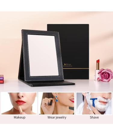 DUcare Portable Folding Vanity Makeup Mirror - Large Black | Adjustable Stand - Buy Online on GoSupps.com