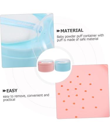 Mipcase Bo te Poudre B b 2 Pi ces Petit tui Houppette Pour Poudre Corporelle Rose Et Bleu L ger Portable Voyage - Buy Online on GoSupps.com