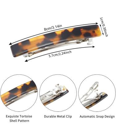 4 Pieces Acrylic Hair Clip Automatic Hair Clips Acetate Hair Pin for Fine Hair and Medium Thick Hair French Vintage Hair Accessories for Women Girls - Buy Online on GoSupps.com