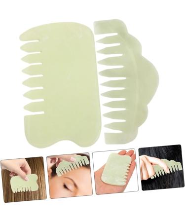 Oatipho Jade Gua Sha Comb Manual Face Scraping Tool for Skin Massage | Chinese Gua Sha Boards & Broad Tooth Scratch Massager - Buy Online on GoSupps.com