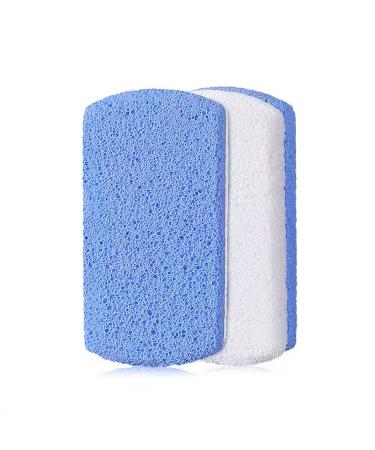 Double Side Pedicure Pumice Stone Foot File Callus Remover (Blue/White)