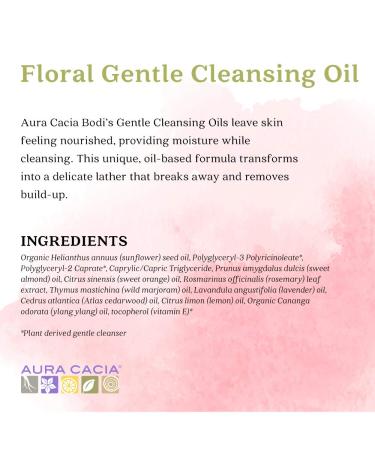 Aura Cacia Gentle Cleansing Oil Floral 8 fl oz â€“ Natural Skin Care - Buy Online on GoSupps.com