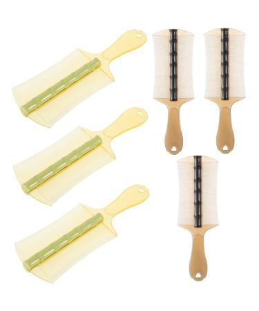 Lot de 6 Peignes Antipelliculaires Dents Fines Grosse Taille en Plastique pais Double Face avec Manche Ergonomique pour Enlever Poux Pellicules Cuir Chevelu Adultes Gar on