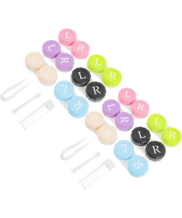 Exceart Colored Contact Lenses Case - Compact Left/Right Holder with Tools for Daily Use - Ideal for Travel & Outdoor - Buy Online on GoSupps.com