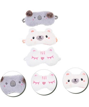 Mobestech 15 Pcs Plush Eye Mask Set | Pink Sleeping Masks Guinea Pig Toys & Silk Scrunchies | Cozy Eye Shades for Women - Buy Online on GoSupps.com