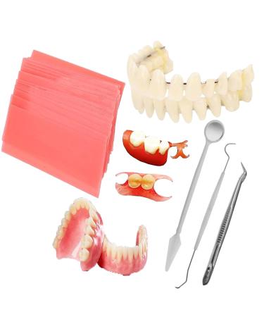 DIY Denture Wax Sets - Light Red | Temporary Tooth Replacement at Home | Perfect for Partial & Complete Dentures - Buy Online on GoSupps.com
