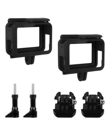GoPro housing frame 2 pieces of black protective housing for GoPro to the side open GoPro frame cover action camera protective cover GoPro frame frame housing compatible with GoPro Hero 7/6/5/2018 Black - Buy Online on GoSupps.com